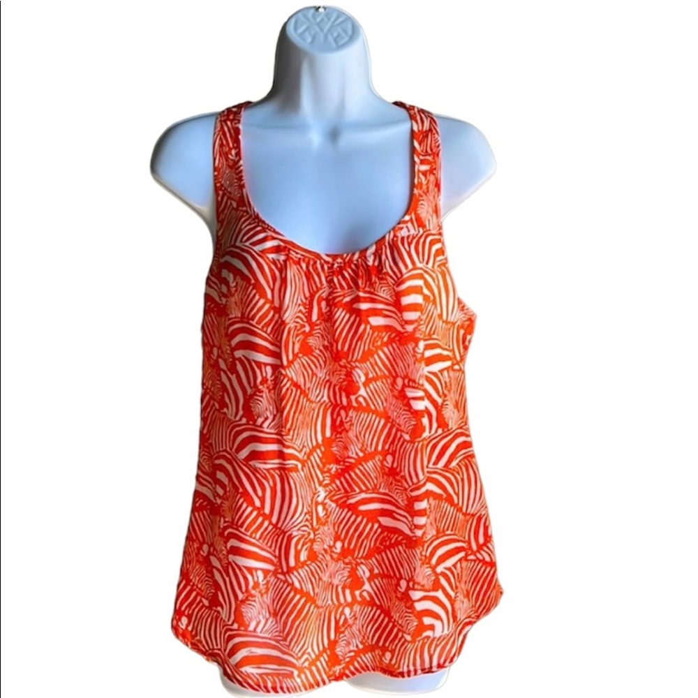 Trina Turk 100% Silk Lala RacerbackTank Top